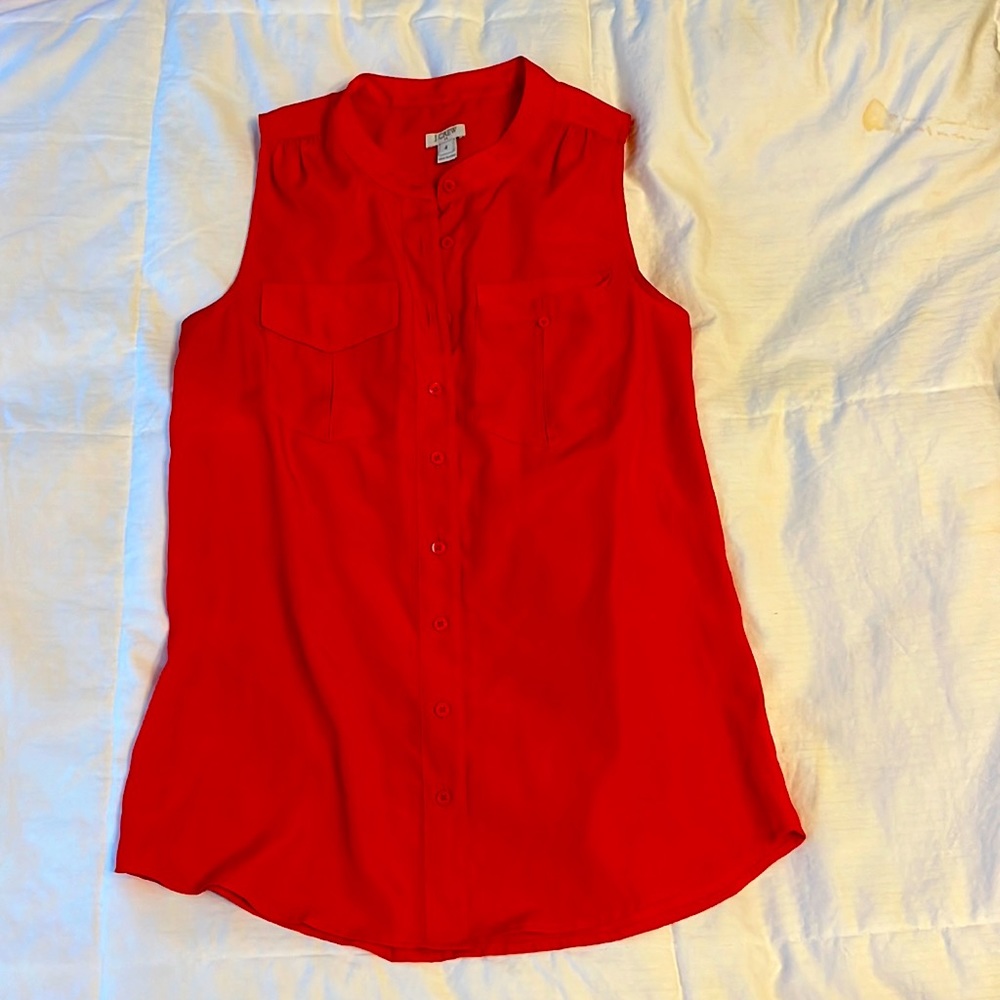 J.Crew, size 4, red blouse